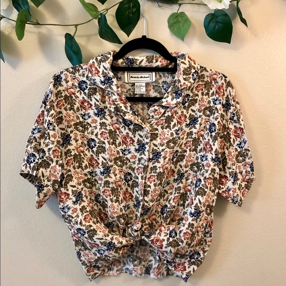 Amanda Michaels Floral shirt